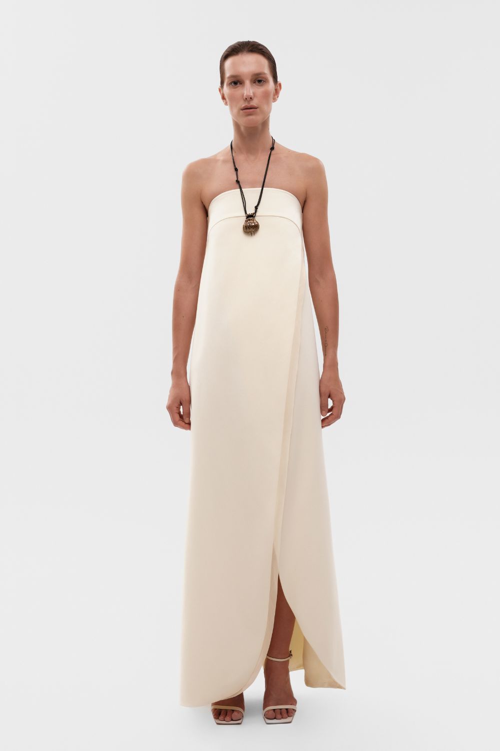 Chiffon bandeau sales maxi dress