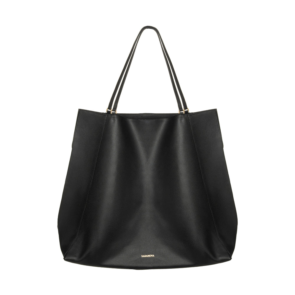 Leather shopper bag