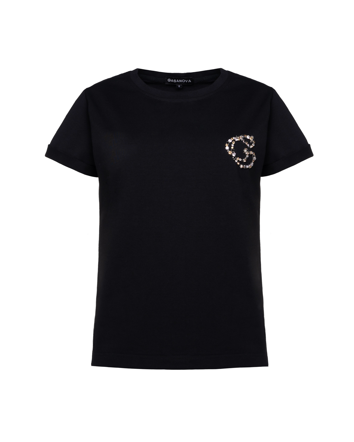 T-shirt With Rhinestones Monogram