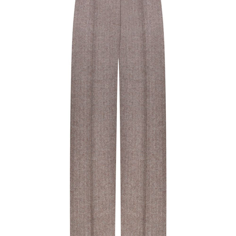 Wide Leg Wool Trousers