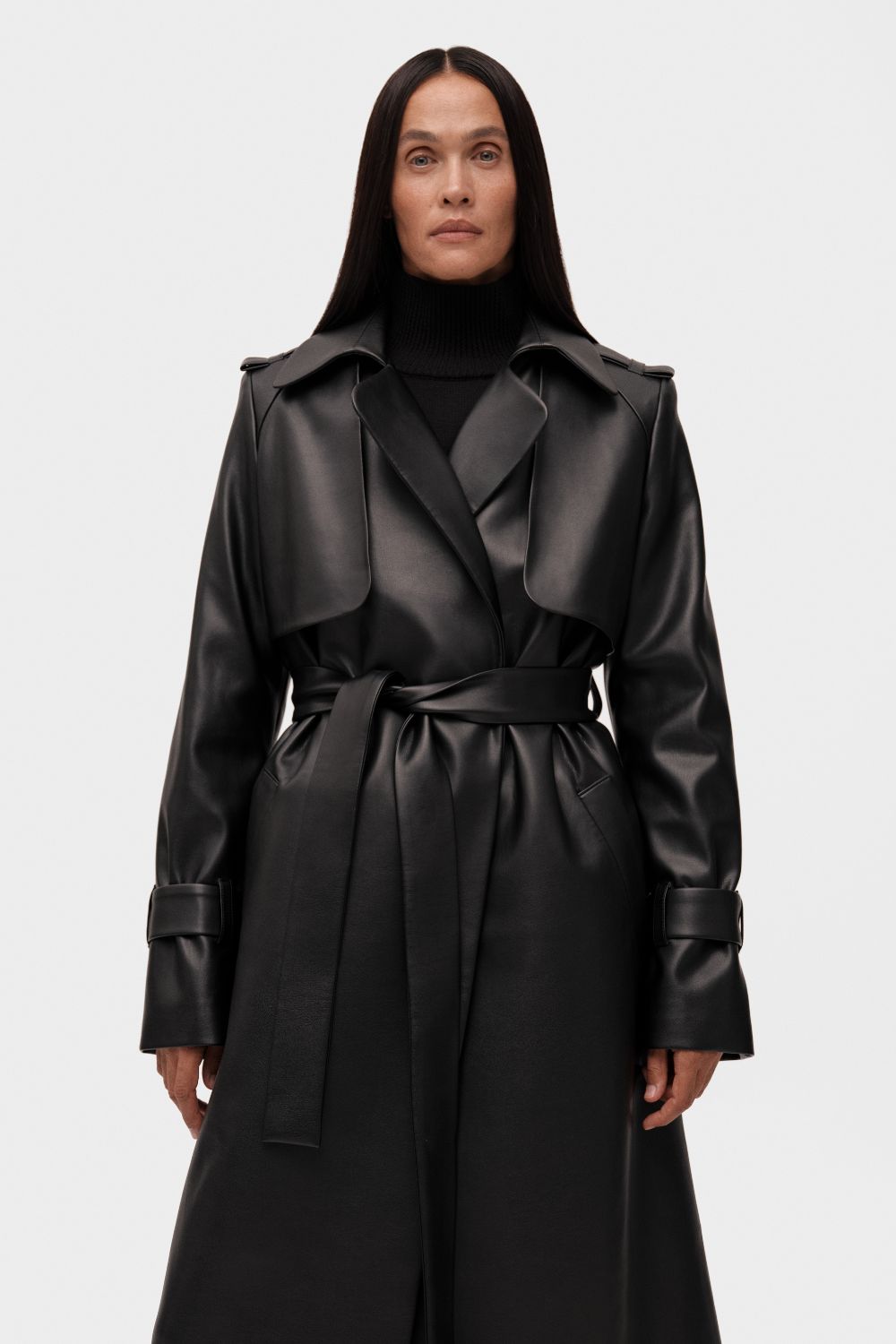 Eco-leather Trench