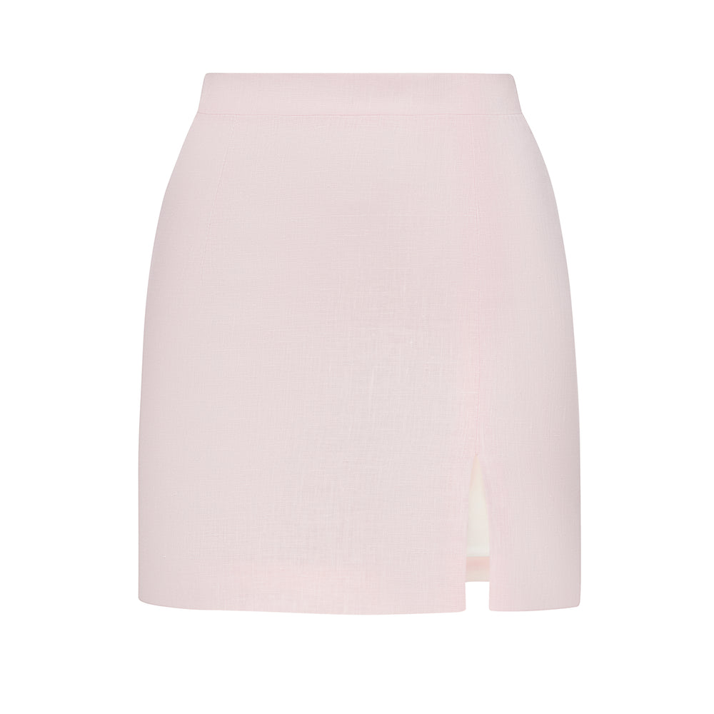 Linen mini skirt