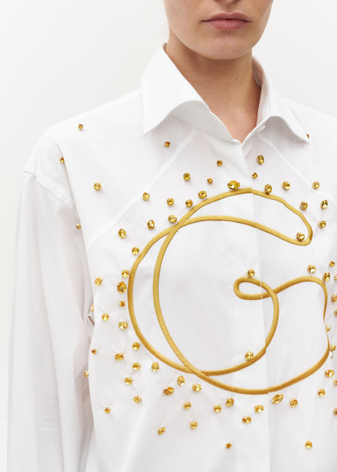 Cotton Shirt With Embroidered Logo