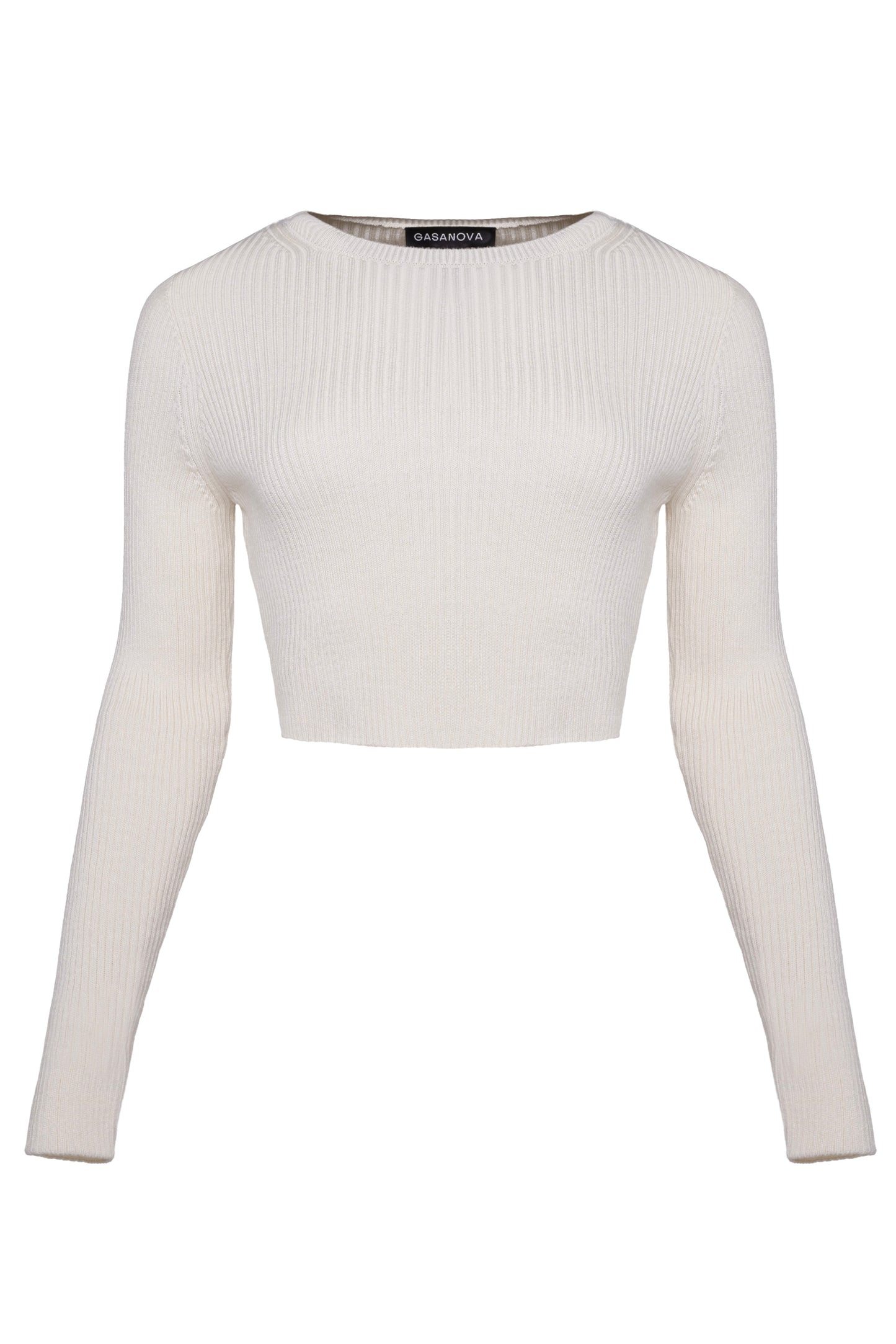 Knitted Long Sleeve Crop Top