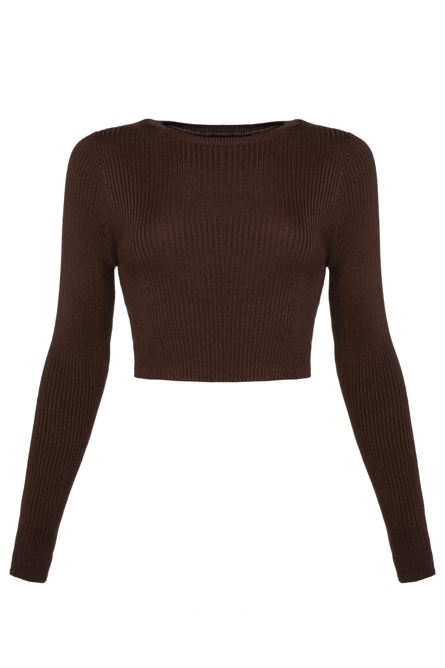 Knitted Long Sleeve Crop Top