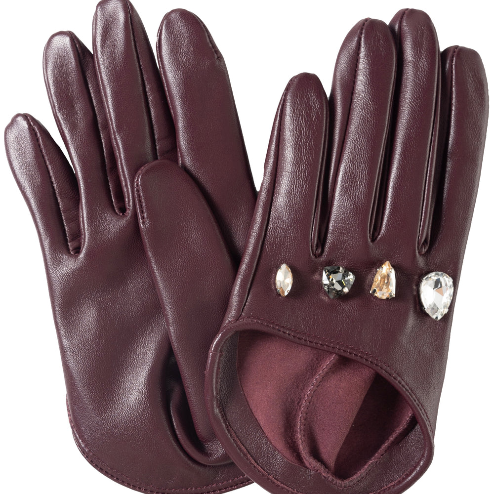 
                      
                        Leather Gloves With Crystals
                      
                    