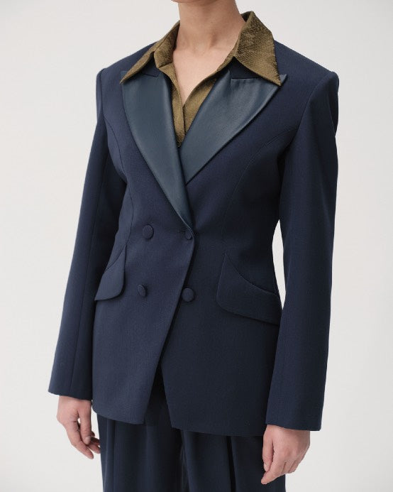 
                      
                        Double-breasted Tuxedo Jacket
                      
                    