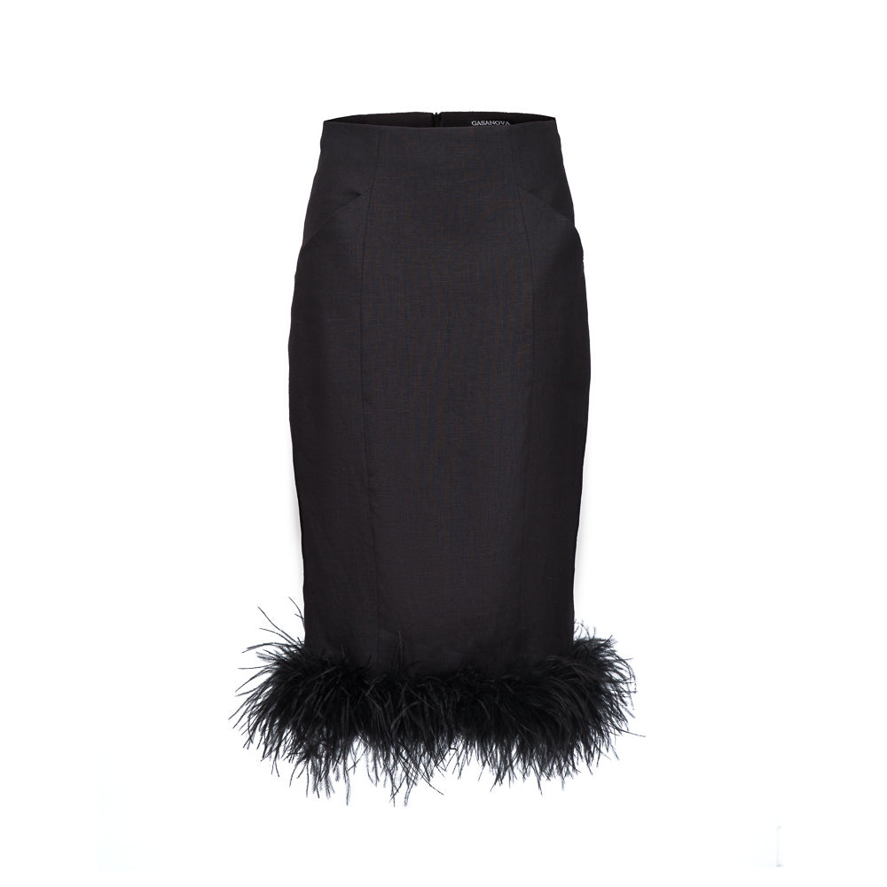 Skirt WIth Boa